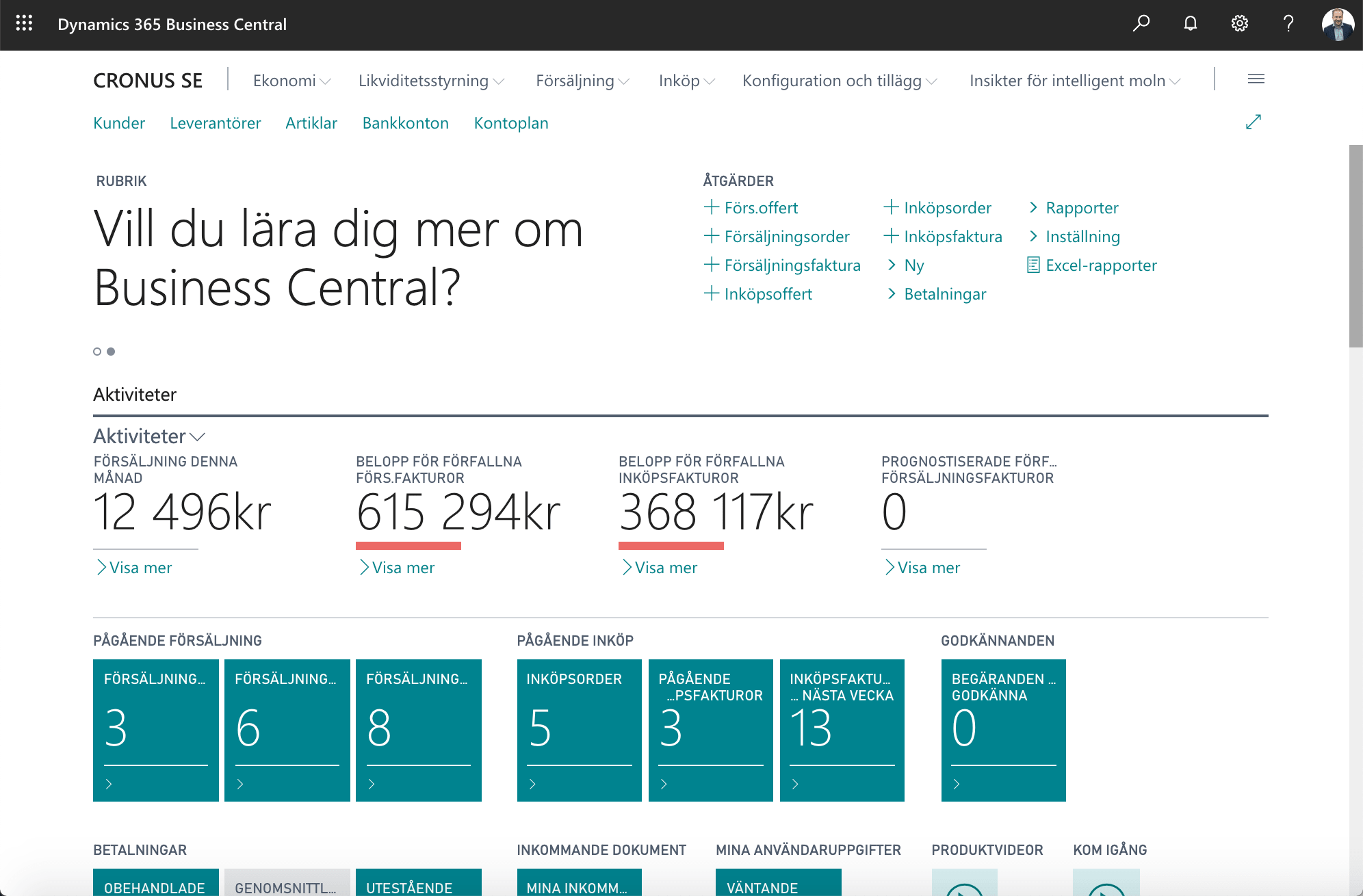 Rollcenter Chef i Dynamics 365 Business Central